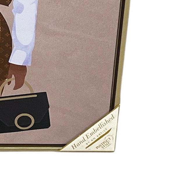 NEW Designart 'LV Girl on the Town' Modern Framed Canvas Wall Art Print - Picture 7 of 8